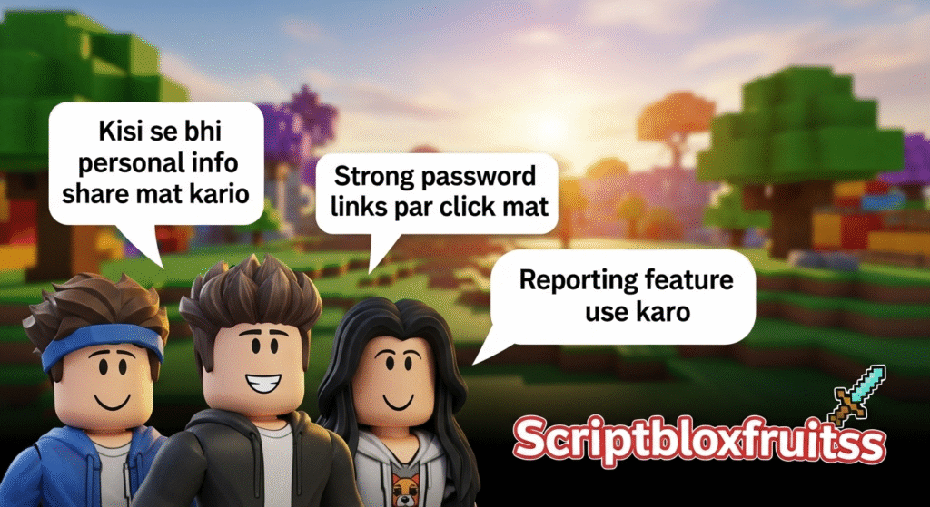 Jogador a usar a ferramenta de denúncia para reportar um comportamento inadequado no Roblox.