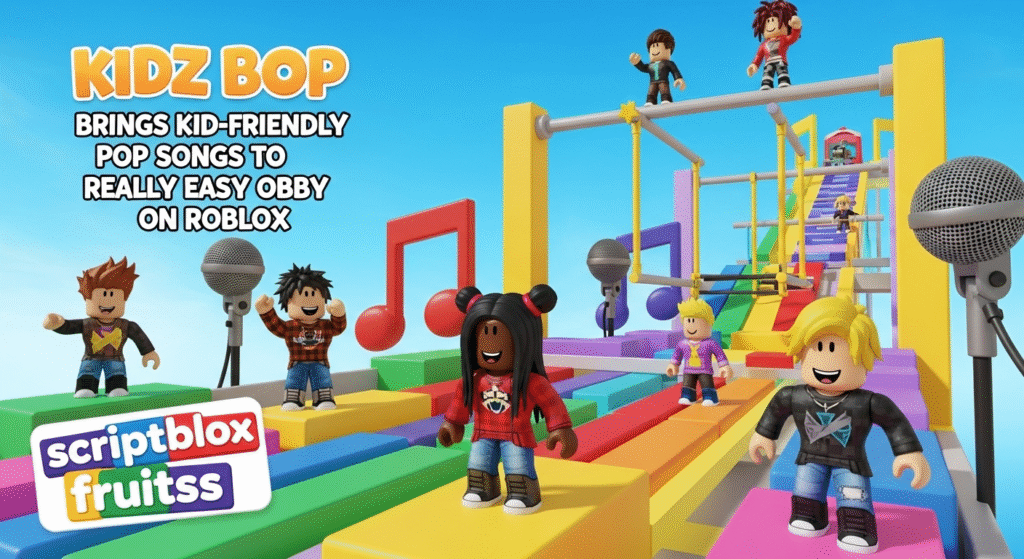Itens cosméticos e recompensas exclusivas do evento KIDZ BOP no Roblox.