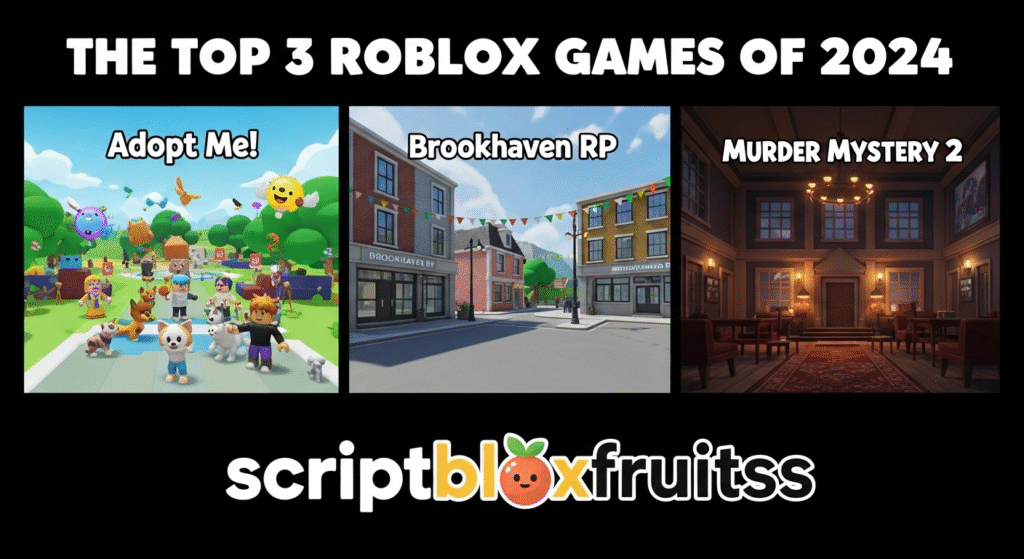 Cena de um jogo de aventura e RPG no Roblox, com um vasto mundo para explorar.