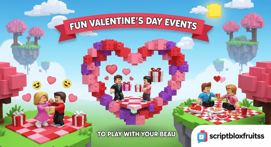 Jogadores a ajudarem-se mutuamente num obby cooperativo no Roblox.