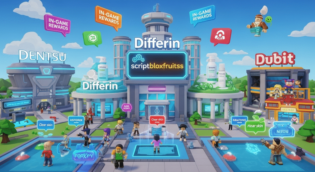 Avatar a usar os itens virtuais e recompensas exclusivas da campanha da Differin no Roblox.