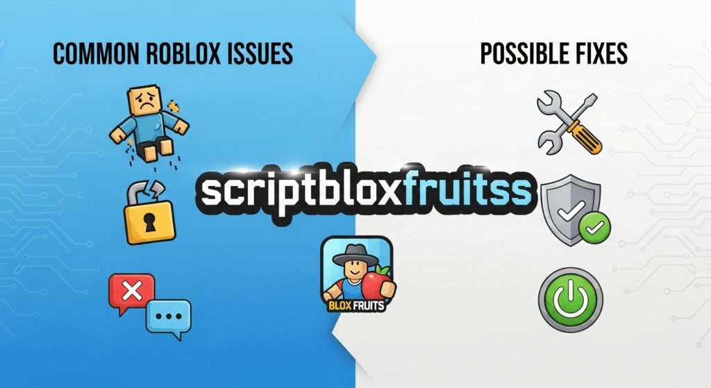 Jogo do Roblox a funcionar perfeitamente num computador após a correção de erros.