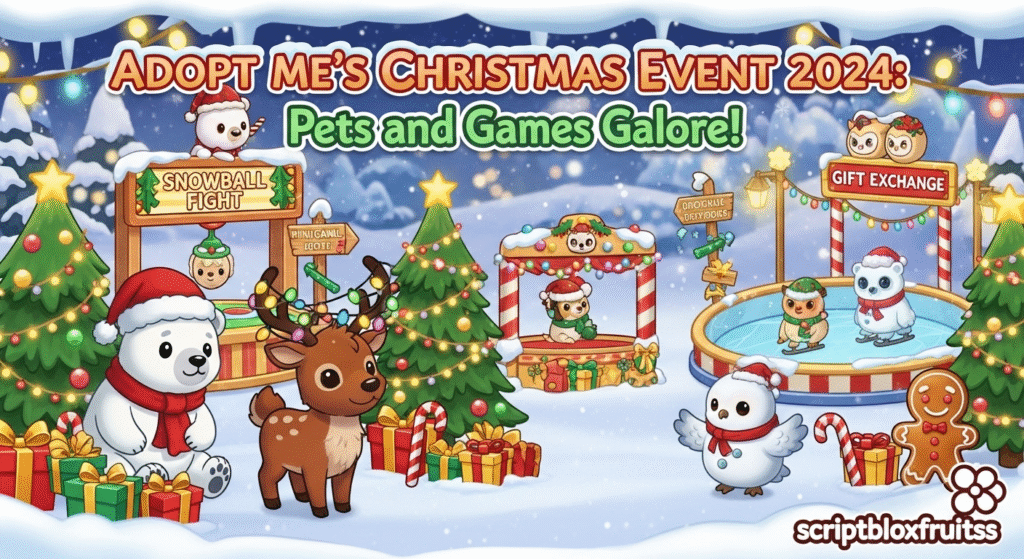 Novos pets de Natal do evento de 2024 no jogo Adopt Me!