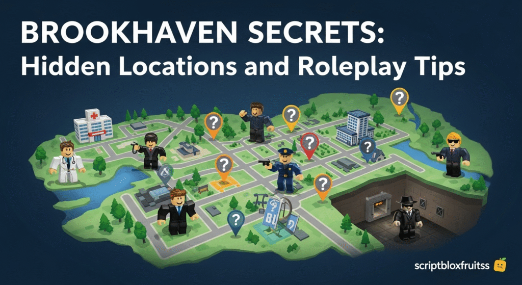 Jogador a investigar os mistérios da casa abandonada no jogo Brookhaven do Roblox.