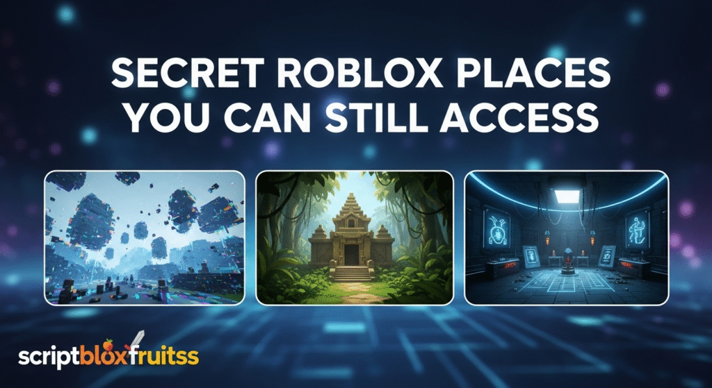 Explorador solitário num jogo antigo e esquecido do Roblox.