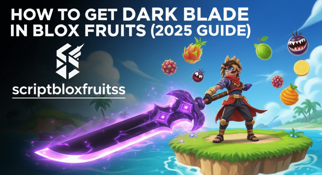 Menu da loja do Blox Fruits a mostrar como comprar o Game Pass da Dark Blade.