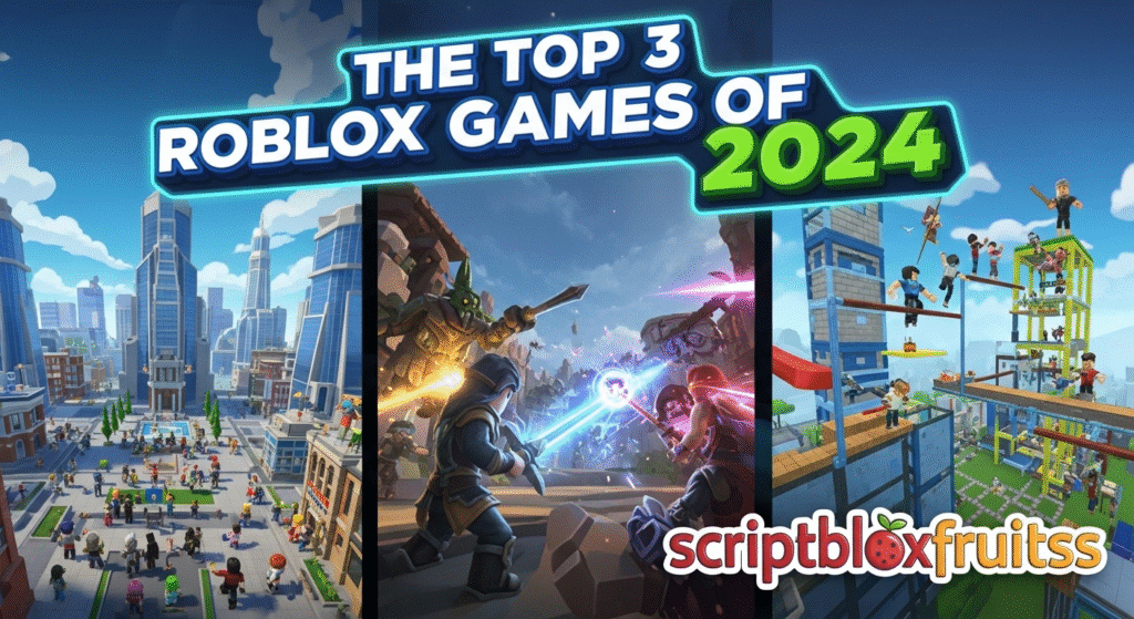 Cena de um jogo de aventura e RPG no Roblox, com um vasto mundo para explorar.