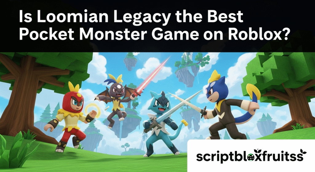  Batalha estratégica entre dois Loomians no jogo de aventura Loomian Legacy.