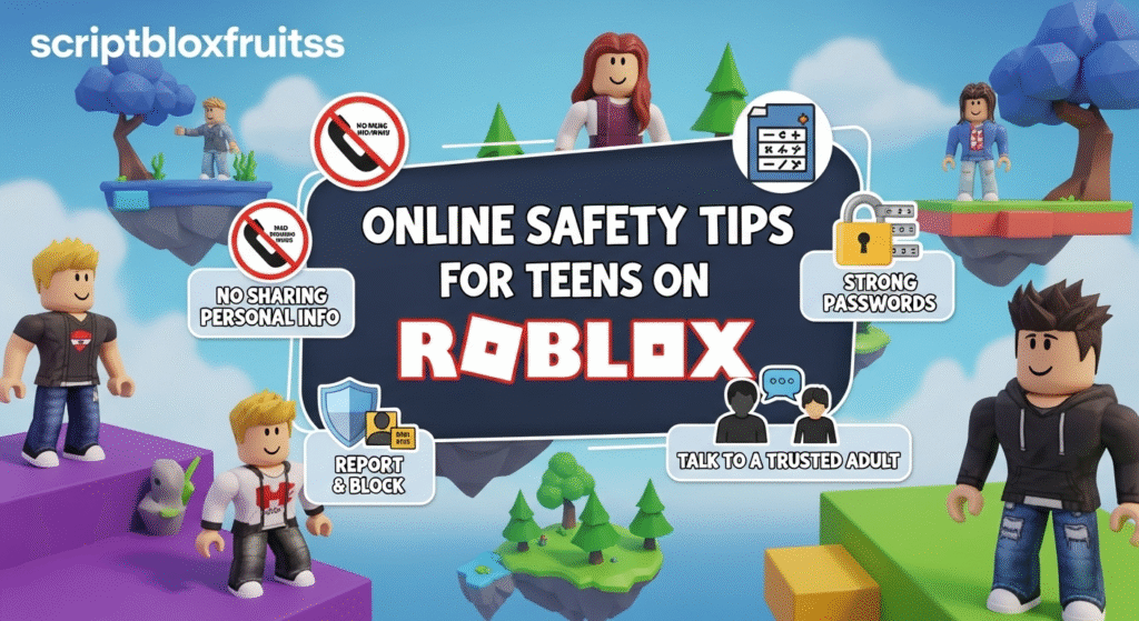 Avatar de adolescente protegido por um escudo de segurança no Roblox.
