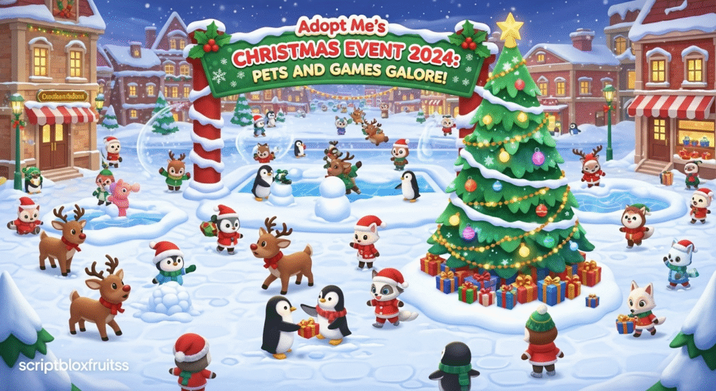 Novos pets de Natal do evento de 2024 no jogo Adopt Me!