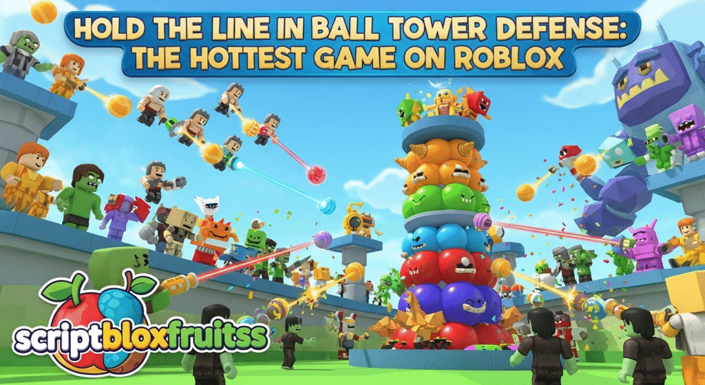 Torre de nível máximo a usar um ataque especial no jogo Ball Tower Defense.