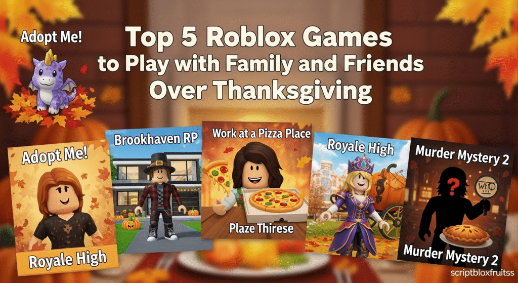 Família a trabalhar em equipa para superar um desafio cooperativo no Roblox.