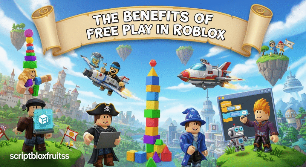 Jogadores a colaborar na construção de uma casa no Roblox, a desenvolver habilidades sociais.