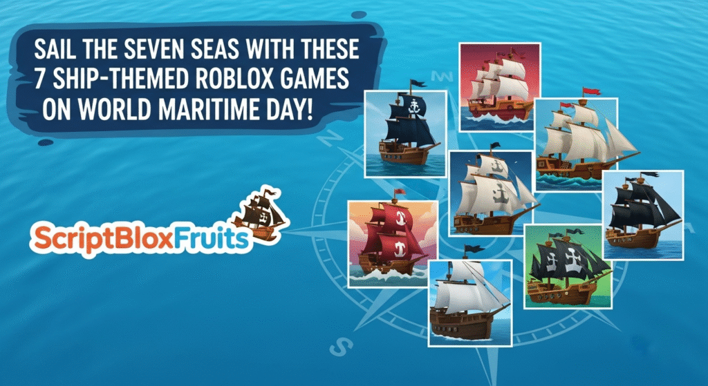 Jogador a explorar as profundezas do oceano num submarino em um jogo do Roblox.