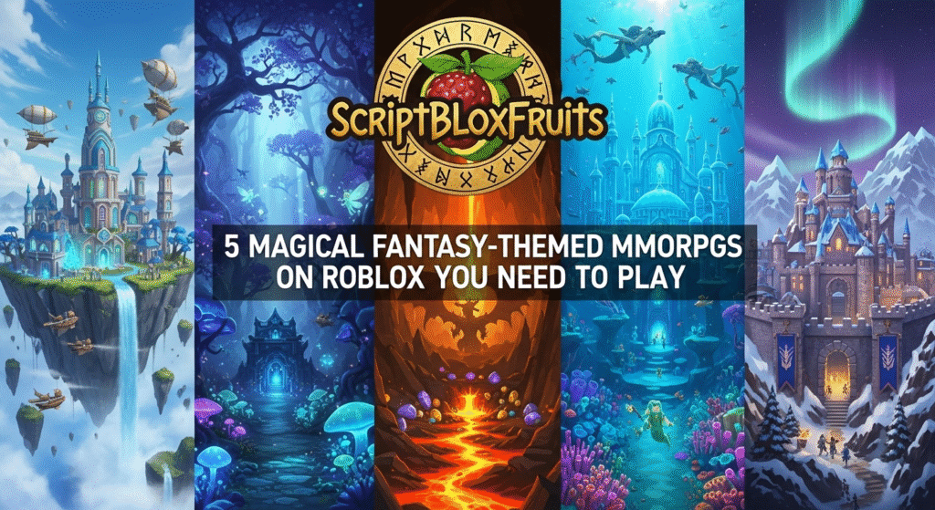 Grupo de jogadores a lutar em equipa contra um dragão num MMORPG do Roblox.